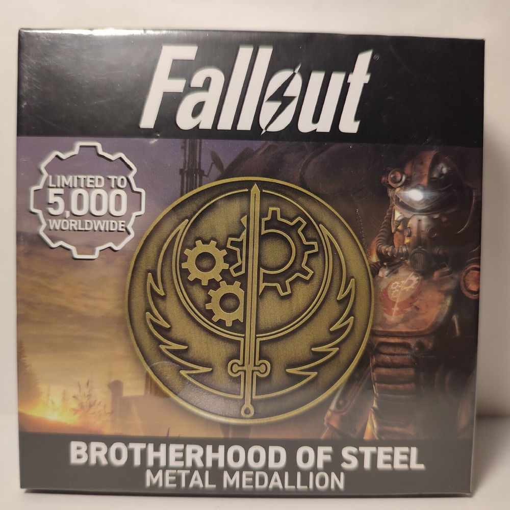 Fallout Brotherhood Of Steel Medallion Official Collectible Metal Badge